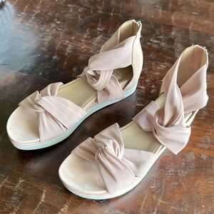 Eileen Fisher blush wedge/platform sandal.
